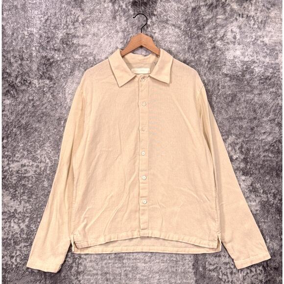 Our Legacy Shirt 50 / Large Mens Isola Basketweave Cotton Long Sleeve - Picture 1 of 9